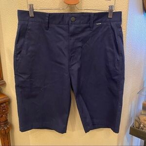 NWT~HURLEY Men Navy Chino Stretch Shorts Size 32